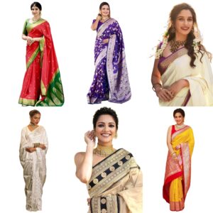 Women's Silk Weaving Kanjivaram Saree with Unstitched Blouse Piece