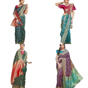 Women's Banarasi Kanjivaram Art Silk Saree|Sarees for Women Ethnic Wear