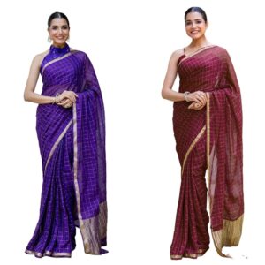 Women's Silk Weaving Saree with Unstitched Blouse Piece
