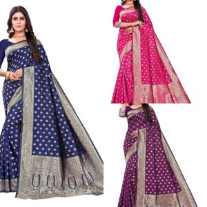 Women's Banarasi Saree Pure Kanjivaram Silk Saree Soft new ladies 2023 Design Wear Pattu Sarees Latest Cotton Party Sari collections With Blouse Piece