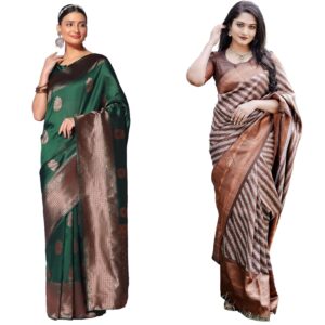 Women's Kanchipuram Art Silk Saree With Blouse Piece