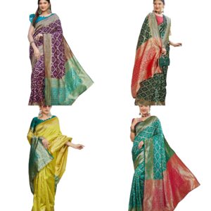 Women's Banarasi Kanjivaram Art Silk Saree|Sarees for Women Ethnic Wear