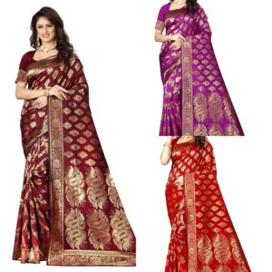 Women's Banarasi Saree Pure Kanjivaram Silk Saree Soft new ladies 2023 Design Wear Pattu Sarees Latest Cotton Party Sari collections With Blouse Piece