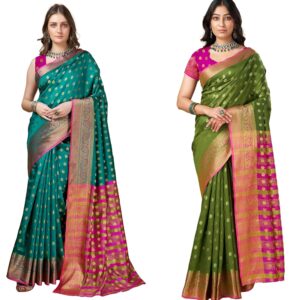 Women's Banarasi Saree Pure Kanjivaram Silk Saree Soft new ladies 2023 Design Wear Pattu Sarees Latest Party Sari collections With Blouse Piece
