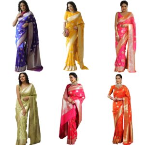 Women's Banarasi Saree Pure Kanjivaram Silk Saree Soft new ladies 2025 Design Wear Pattu Sarees Latest Sadi Party Sari collections With Blouse Piece