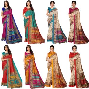 Women's Woven Saree with Matching Unstitched Blouse and Soft Art Silk Fabric Ultimate Comfort-Suitable for Parties, Festivals, Weddings
