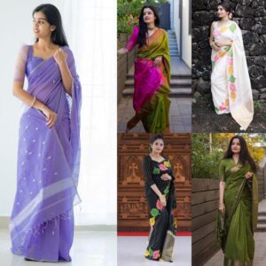 Women's Banarasi Silk Saree Soft Kanjivaram Sari With Blouse Piece